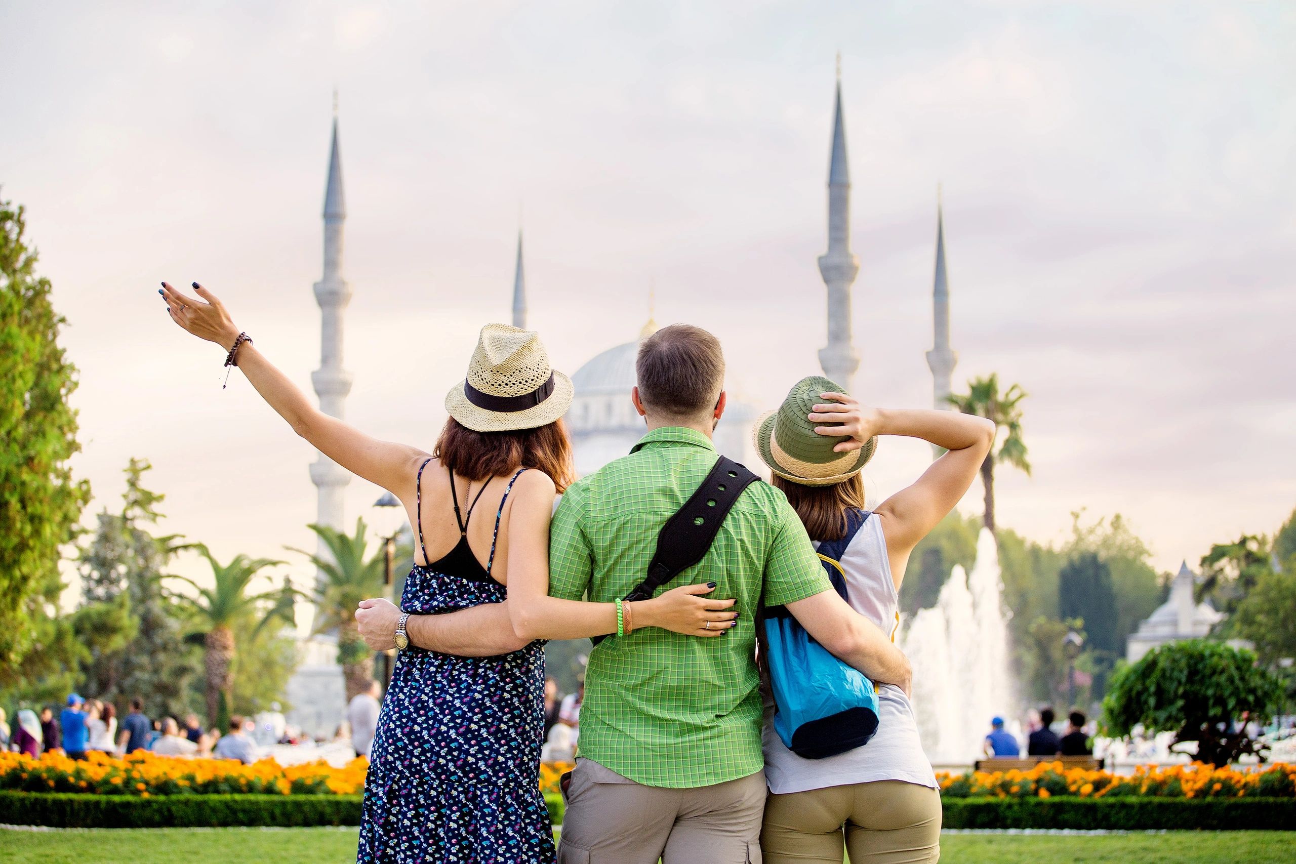Family enjoying a guided Bosphorus cruise